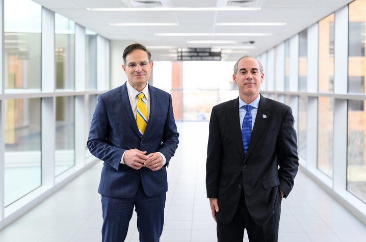 UK Co-executive Vice Presidents for Health Affairs Robert S. DiPaola and Eric Monday.