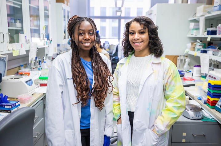 Photo of Linda Omali (left) and Alexis Smith.