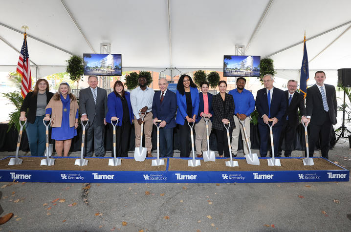 UK Health Education Building groundbreaking platform party