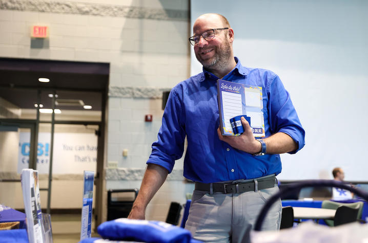 Keith Wynn at the UK Transfer Fair. Carter Skaggs | UKphoto