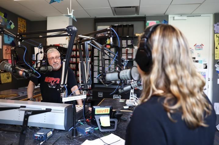 Mary Clark was only 12-years-old when her father starting bringing her along to his radio show at WRFL. Carter Skaggs | UKPhoto