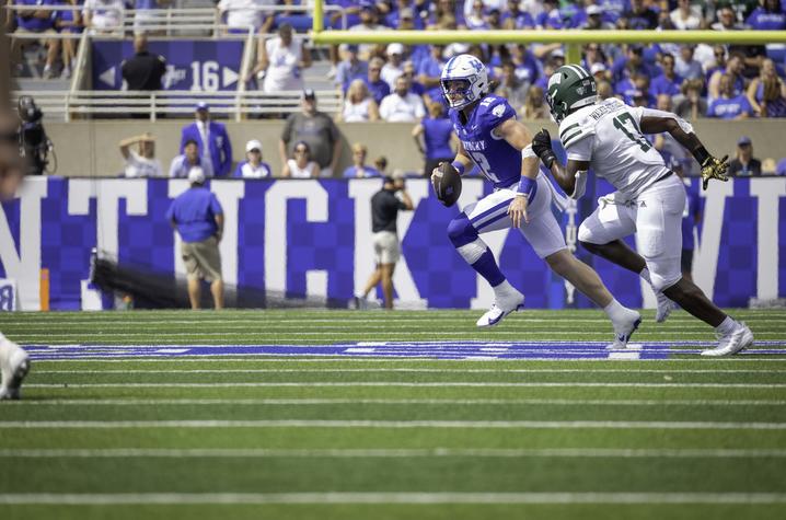 Brock Vandagriff on football field 