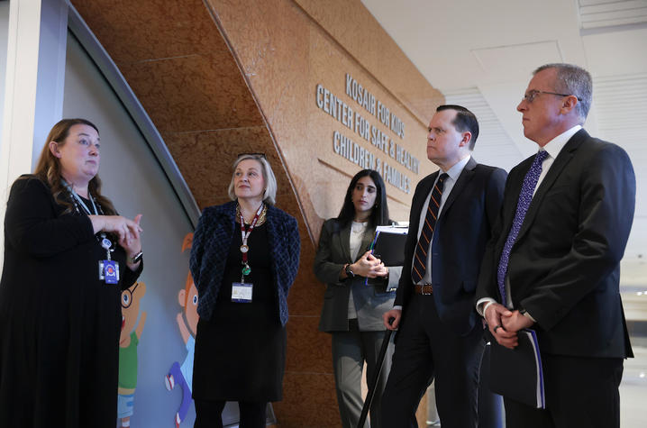 Dr. Howard with group outside the pediatric forensics clinic