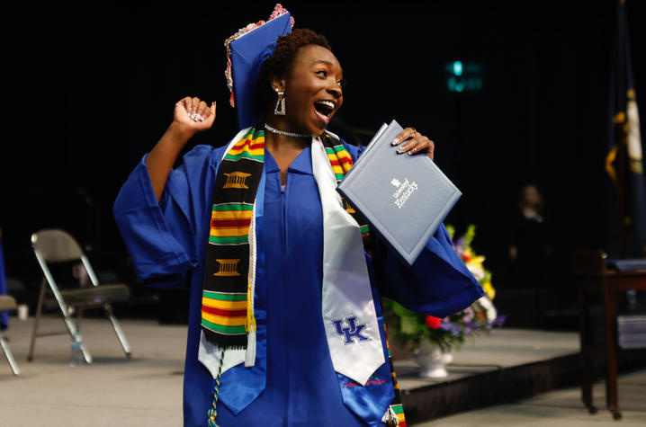 Celebration of UK Graduates, UK Photo This is a photo of a new UK graduate at Commencement.