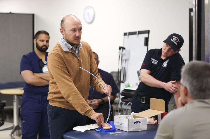 This month’s lecture was the first time they have been able to use the UK HealthCare Simulation Center and practice with hands-on experience. Carter Skaggs | UK Photo
