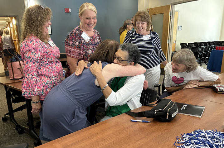 Tassa, now 79, helped celebrate the 40th anniversary of that group with her classmates in The Commons Room at the College of Health Sciences. Photo provided by UK College of Health Sciences.