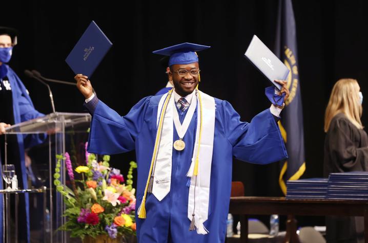 photo of Bisimwa “Jack” Nzerhumana at UK Commencement