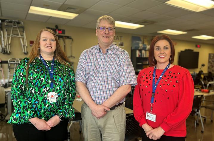 ACAT Project Manager Keisha Wells, ACAT Director Patrick Kitzman and ACAT Laboratory Technician Crystal Hignite. Photo provided by Beth Bowling.