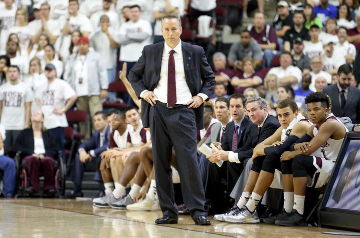 Billy Kennedy coached the Texas A&M Aggies from 2011-2019. During his time in College Station he was diagnosed with Parkinson's disease. Photo courtesy of Associated Press.