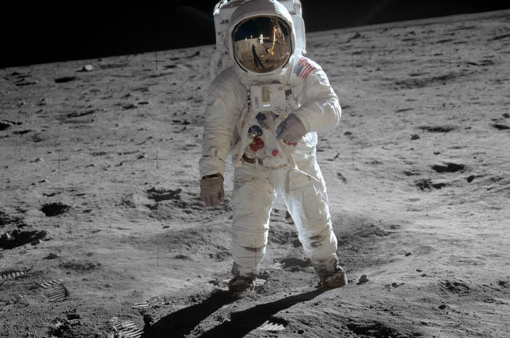 photo of Buzz Aldrin on the moon