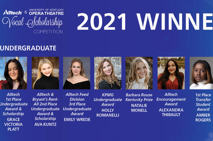 photo of 2021 undergraduates of Alltech Vocal Scholarship Competition