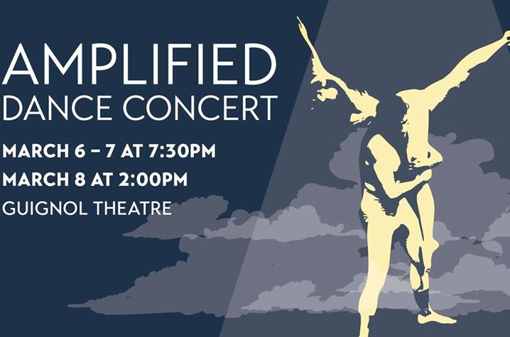 photo of FB banner for "Amplified" dance concert 
