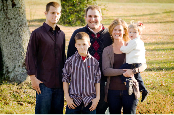 Angela Wiese with her family