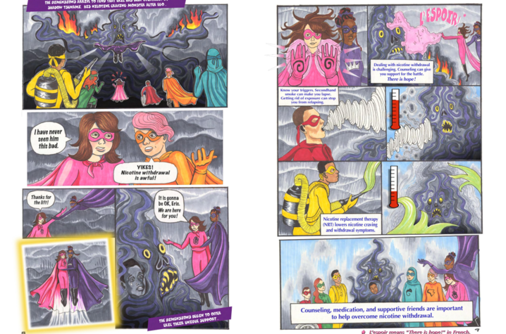 A spread from "The Dimensions" comic book series A spread from "The Dimensions" comic book series