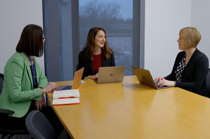 Daniela Moga, Mairead Moloney and Christal Badour partnered on an intervention study to examine and improve the sleep habits of women with insomnia.