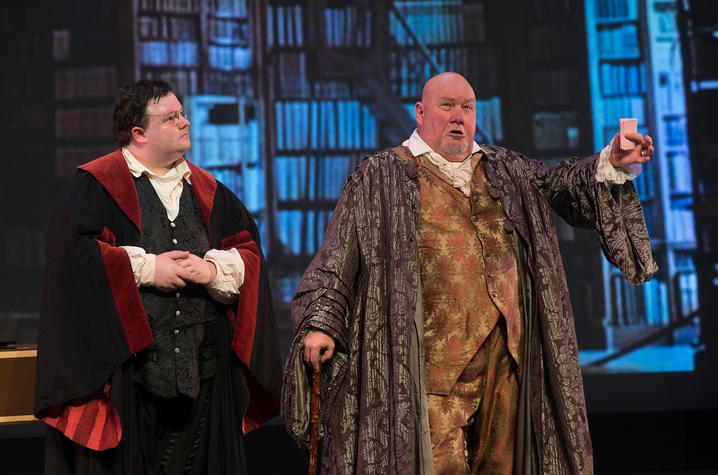 photo of Taylor Comstock and Kevin Glavin in UK Opera Theatre's "The Barber of Seville"