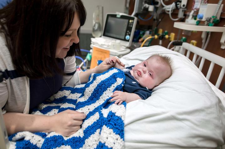 Photo of Elizabeth Clevinger and baby Blake