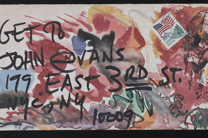 photo of Blaster Al Ackerman mail art to John Evans