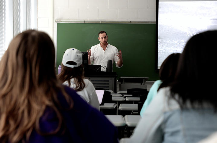 Photo of Jordan Brower in the Classroom