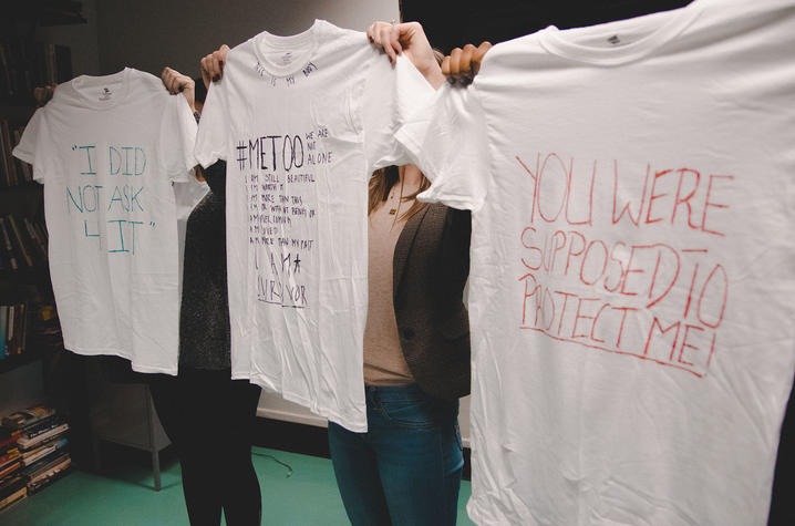 Photo of T-shirts made by survivors