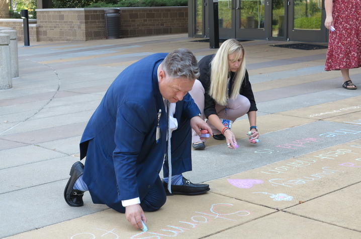 Marc Woods, Eastern State Hospital Chief Nursing Officer, and Lindsey Jasinski, chief administrative officer for Eastern State Hospital. Photo by Vikki Franklin.