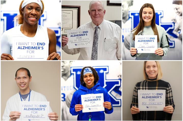 As part of their home "We Back Pat" week game dedicated to Sanders-Brown and Alzheimer's research, members of UK Women's Basketball as well as Sanders-Brown shared their "why".