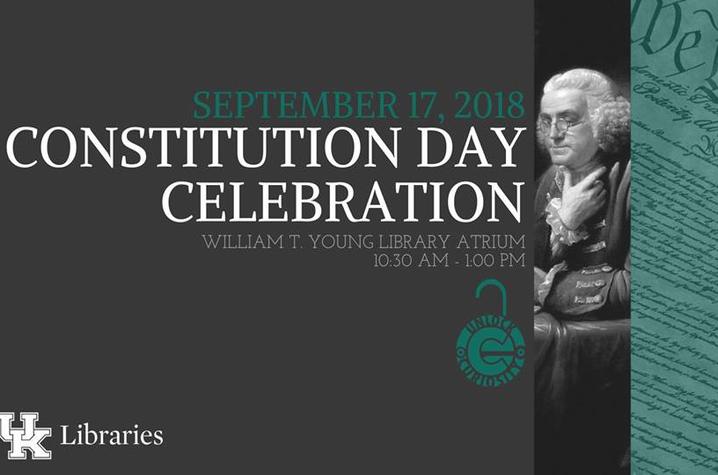 photo of web banner for UK Libraries Constitution Day celebration