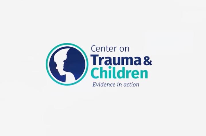Center on Trauma & Children logo with child and adult silhouettes and the text “Evidence in action.”