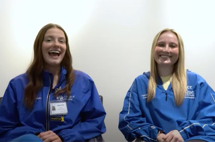 Meaghan Haddix, left, and Hannah Talley. Photo provided by UK College of Nursing.