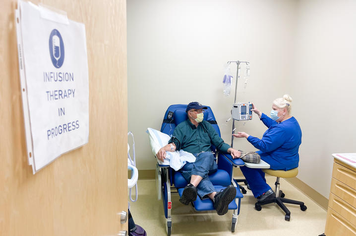 Mike Brown got involved with research at UK's Sanders-Brown Clinic on Aging out of a desire to help others. Photo by Hillary Smith.