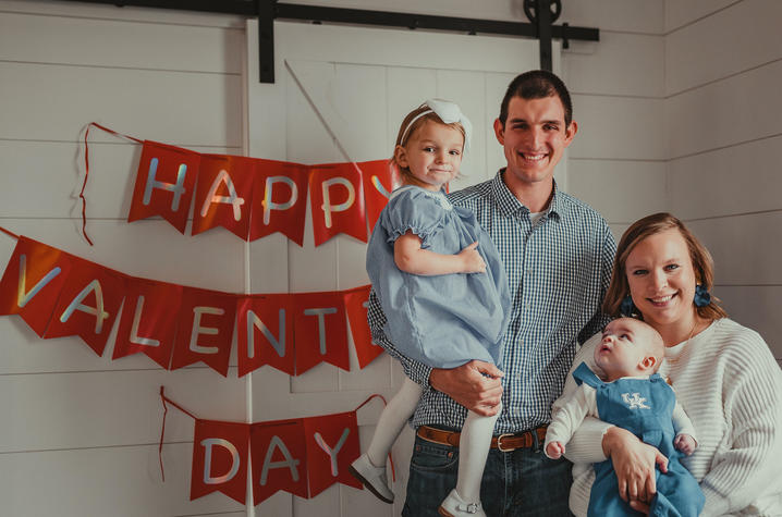 Brian and Lauren Neltner with son Isaac and daughter Ansley. 