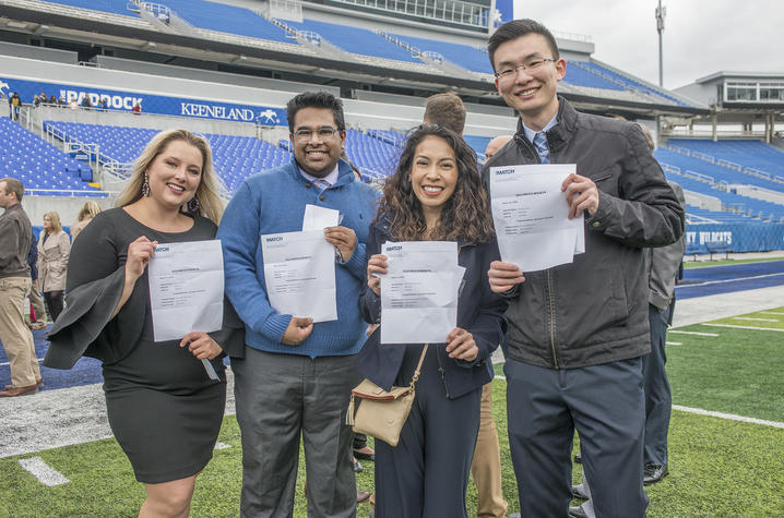 Four students on Match Day