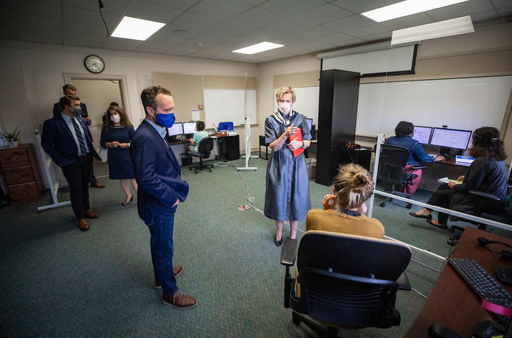 photo of White House Coronavirus Coordinator Deborah Birx visiting UK Health Corps on Sept. 14, 2020.