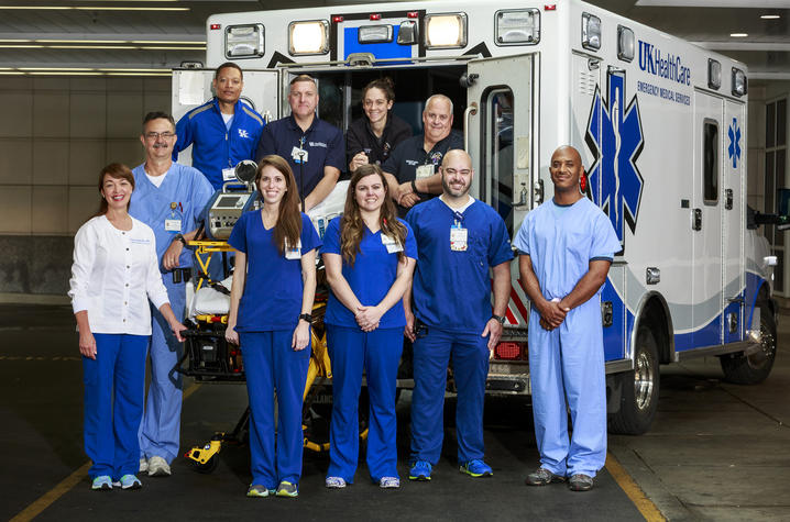 Photo of the UK HealthCare Adult ECMO Transport Team