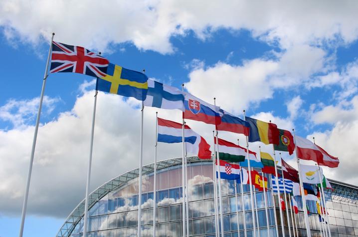 photo of flags of European Union countries