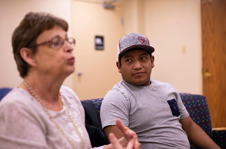 Photo of Patient Zack Price with his mother Nina 