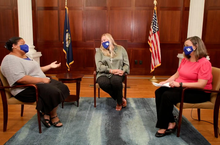 Photo of student health and wellness experts participating in a Facebook Live panel