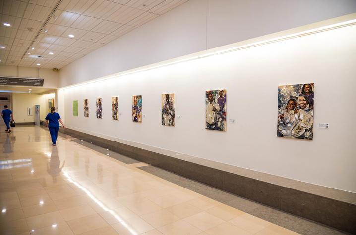 image of gallery wall in Chandler hospital