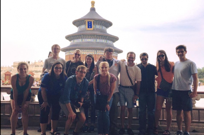 photo of group of Gaines Fellows in China with their directors
