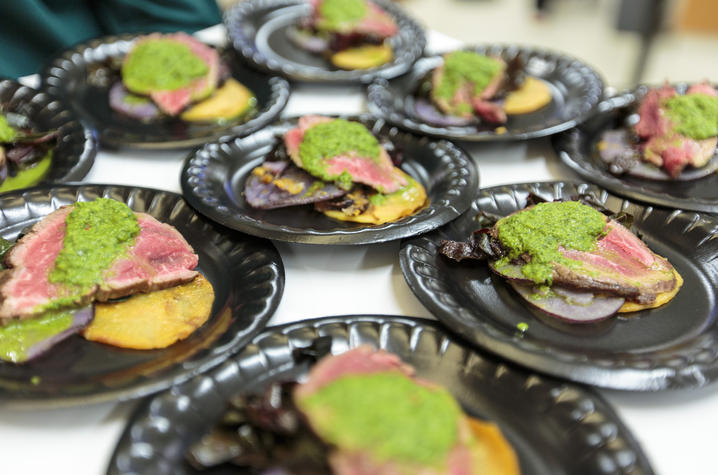 Photo of tasty samples from "Chefs In Action" Photo:  James K. Morris