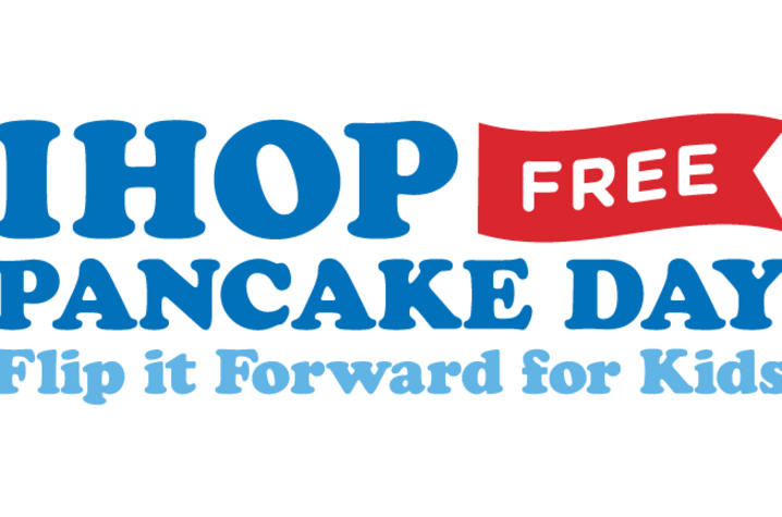 graphic advertising free pancake day at IHOP