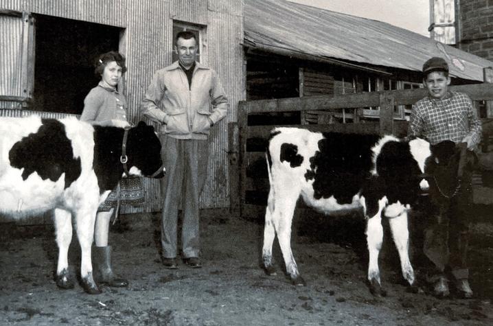 George Heersche Jr. with one of his 4-H cows