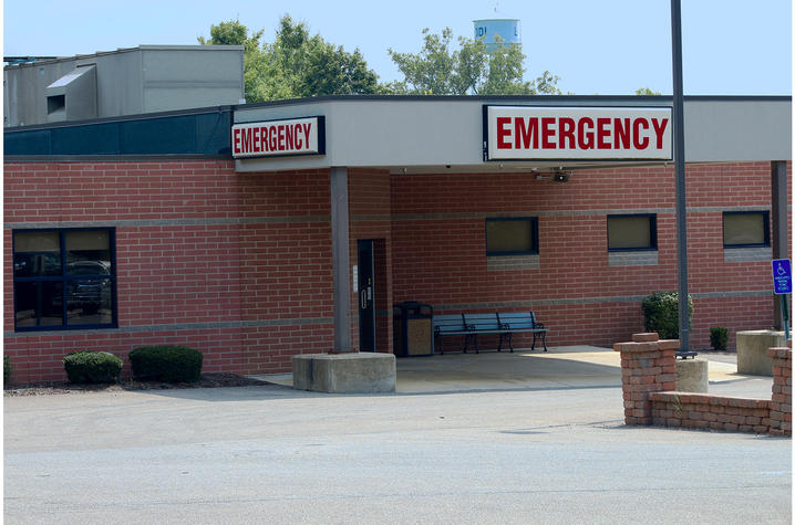 Rural hospital emergency entrance