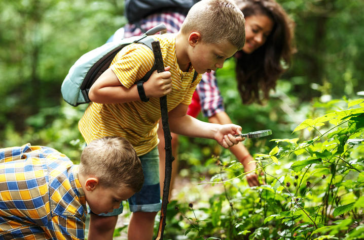 photo of family in nature