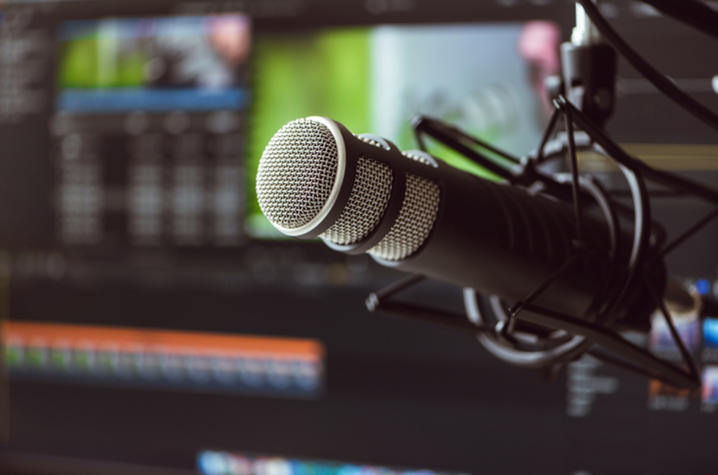 Microphone in studio