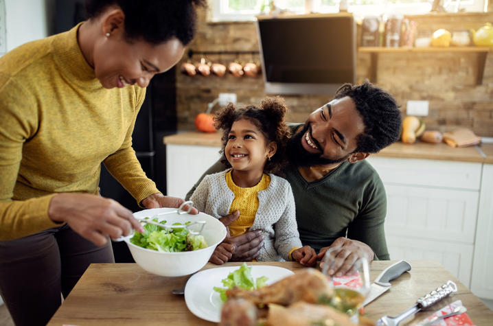 Family eating