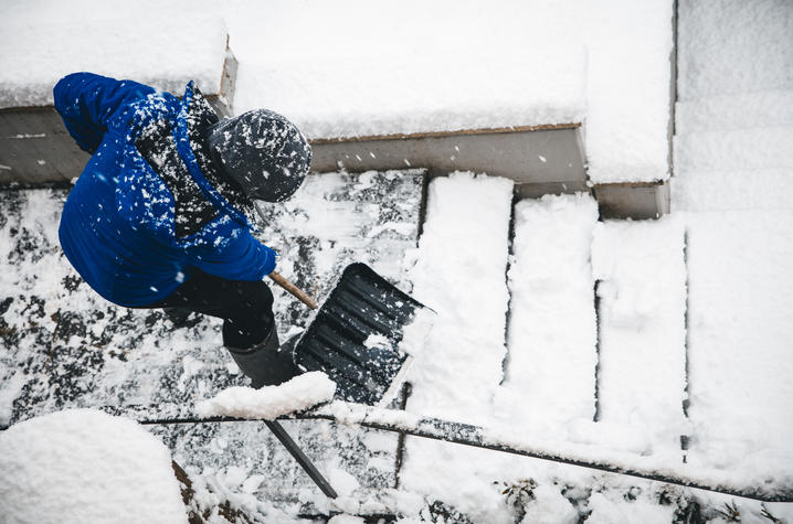 shoveling snow