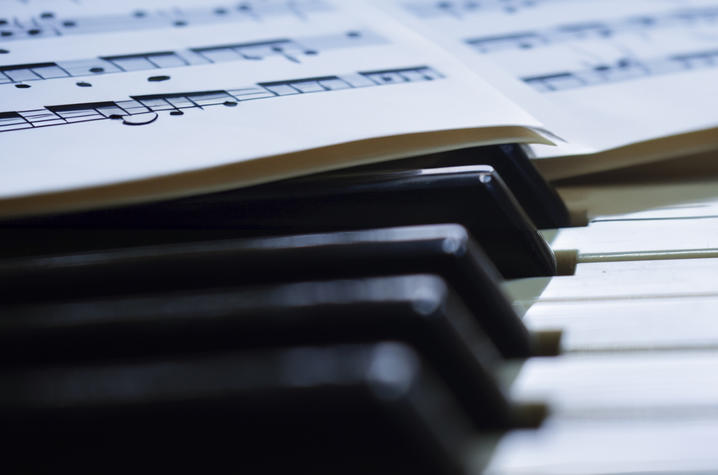 Getty Image of Piano and Sheet Music