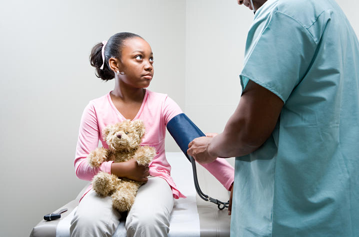 Child at doctor