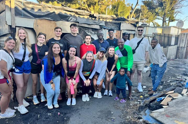 Students and faculty visited local communities as part of the Global Sport in Africa learning experiences.